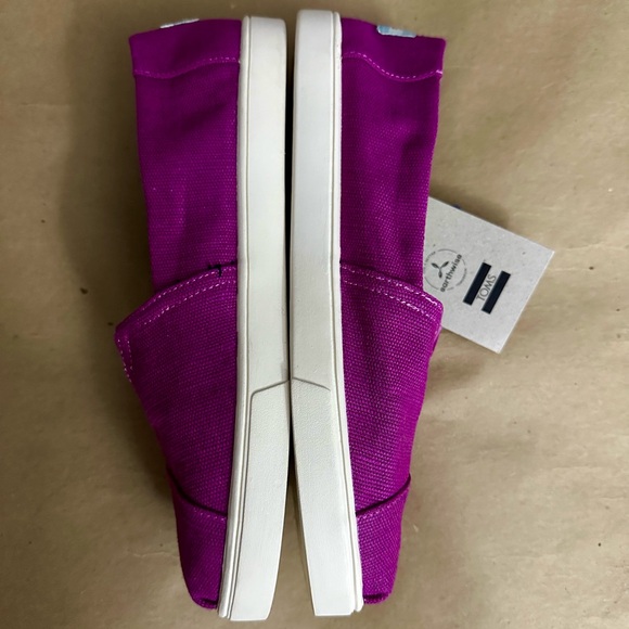 NEW - TOMS Alpargata Cupsole Dark Pink Slip On Flats Size 9.5 - Picture 3 of 7